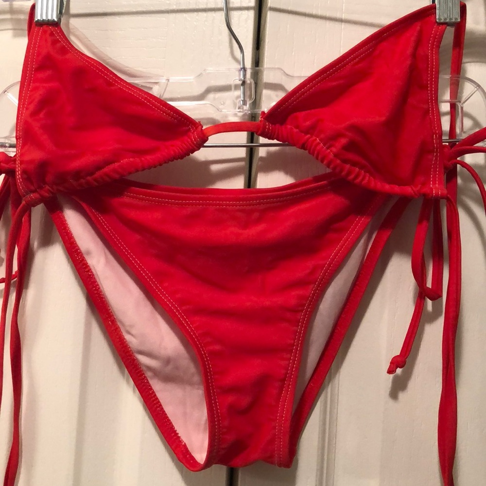 ❤️Red coral string bikini BRAND NEW